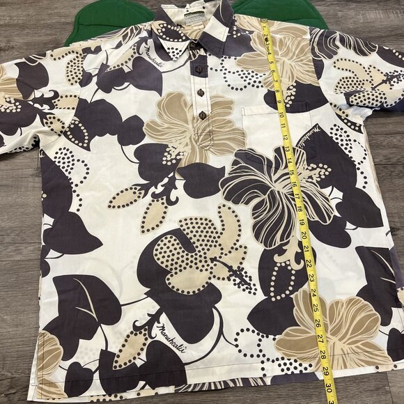 Manuhealii Hawaii Mens Large Hibiscus Short Sleeve Pullover Aloha Shirt - Picture 7 of 7
